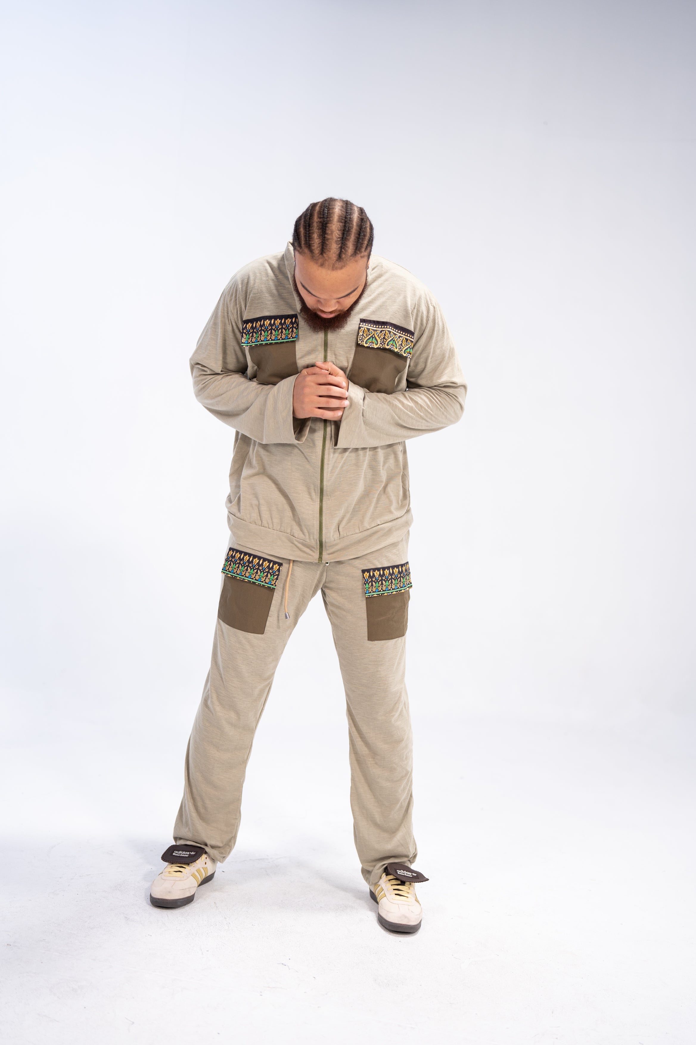 Jabari Men's African Print Top and Pant ( Print on Cotton)