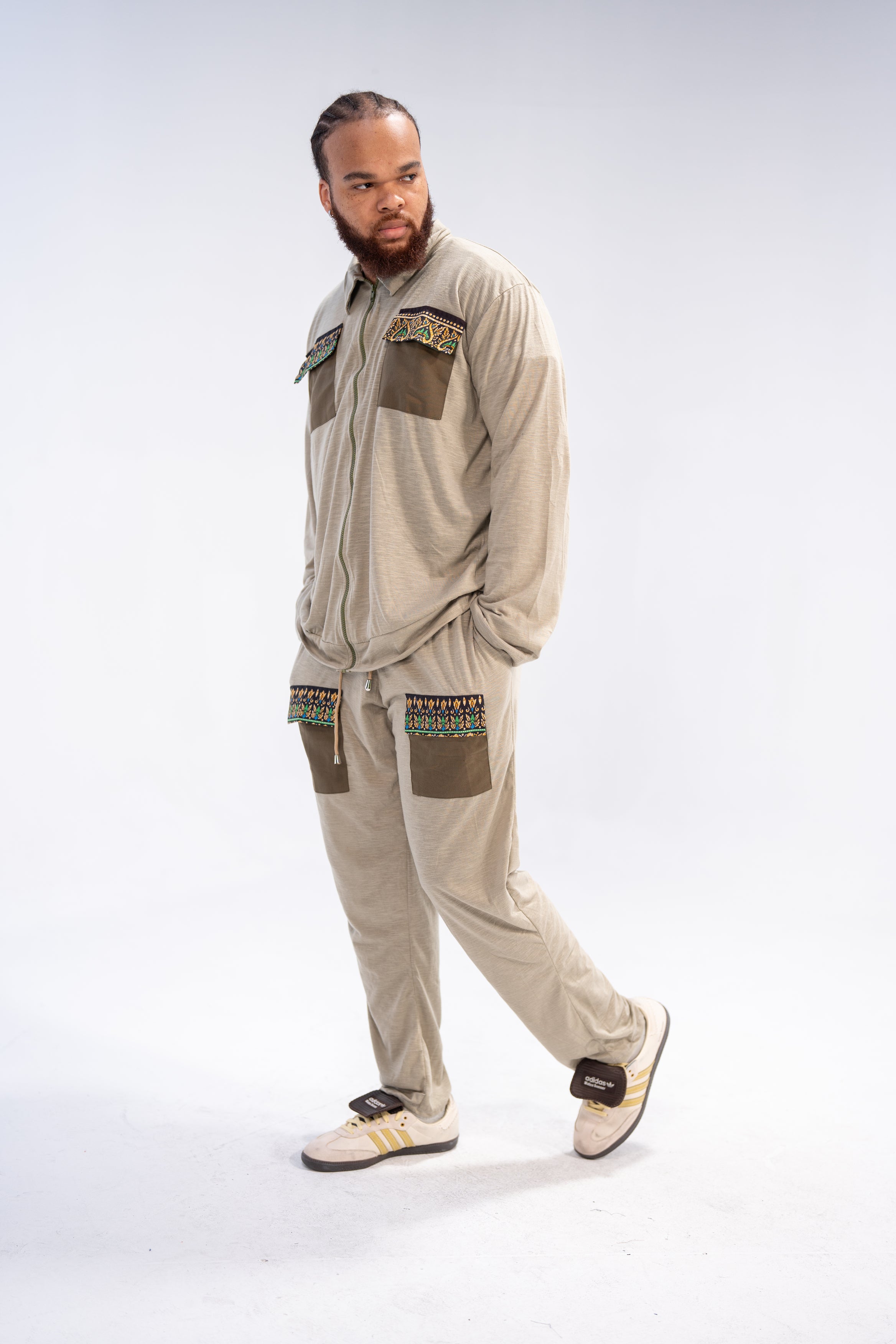 Jabari Men's African Print Top and Pant ( Print on Cotton)