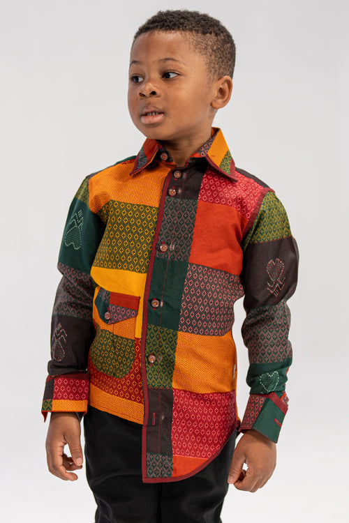 Heritage Girls' and Boy's African Print Shirt- Family Collection