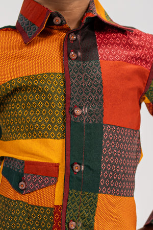 Heritage Girls' and Boy's African Print Shirt- Family Collection
