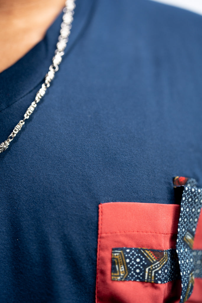 Kizito Men's African Print T-Shirt (Print on Cotton)