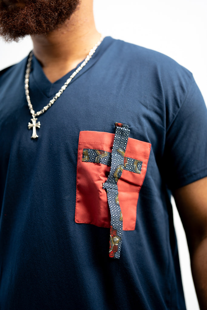 Kizito Men's African Print T-Shirt (Print on Cotton)