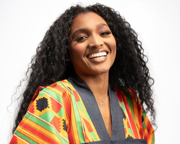 Abiola Women's African Print Maxi Dress (Print on Denim)