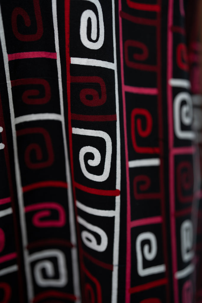 Ijeoma Women's African Print Maxi Dress (Abstract Geometric)