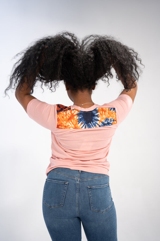 Sade Women's African Print Stretch Savanna Elegance T-Shirt