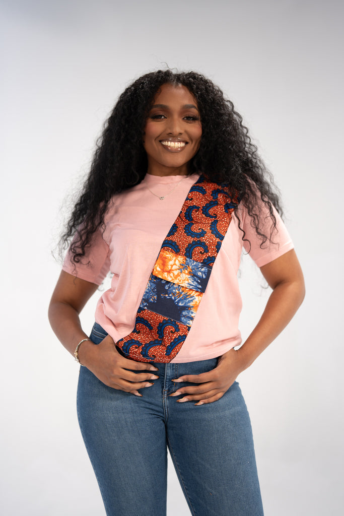 Sade Women's African Print Stretch Savanna Elegance T-Shirt