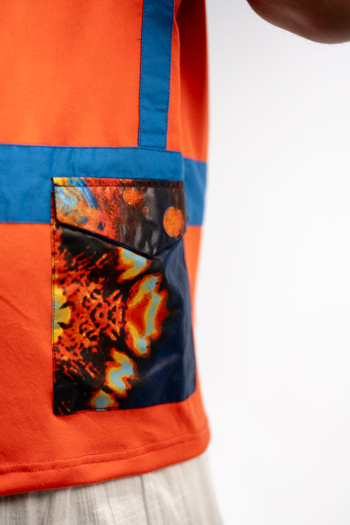 Akin Men's African Print T-Shirt (Print on Cotton)