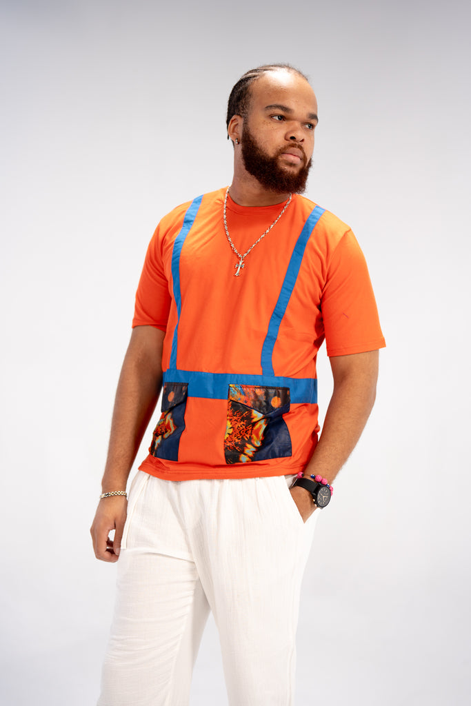 Akin Men's African Print T-Shirt (Print on Cotton)