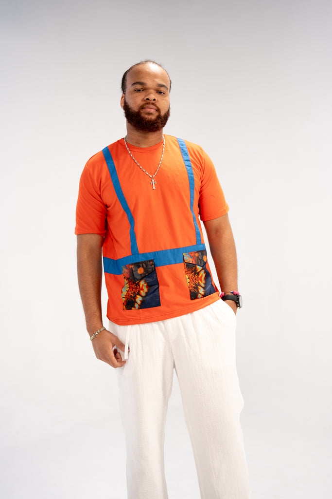 Akin Men's African Print T-Shirt (Print on Cotton)