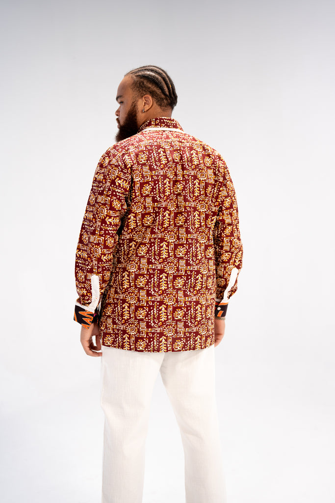 Udoka Men's African Print Shirt (Print on Cotton)