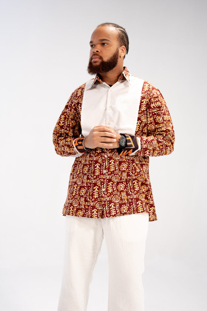 Udoka Men's African Print Shirt (Print on Cotton)