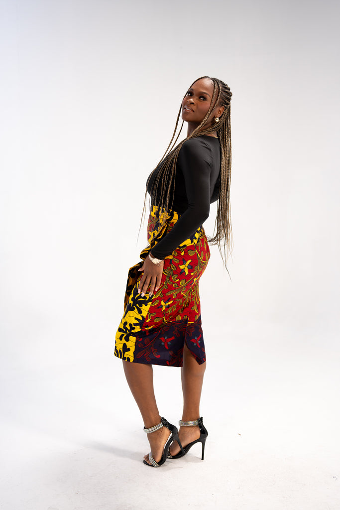 Hadiza Women's African Print Skirt (Ankara Print)