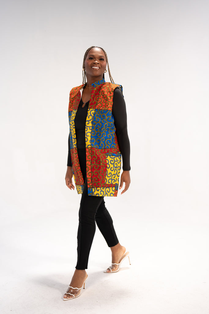 Ashanti Women's African Print Jacket (Ankara Print)