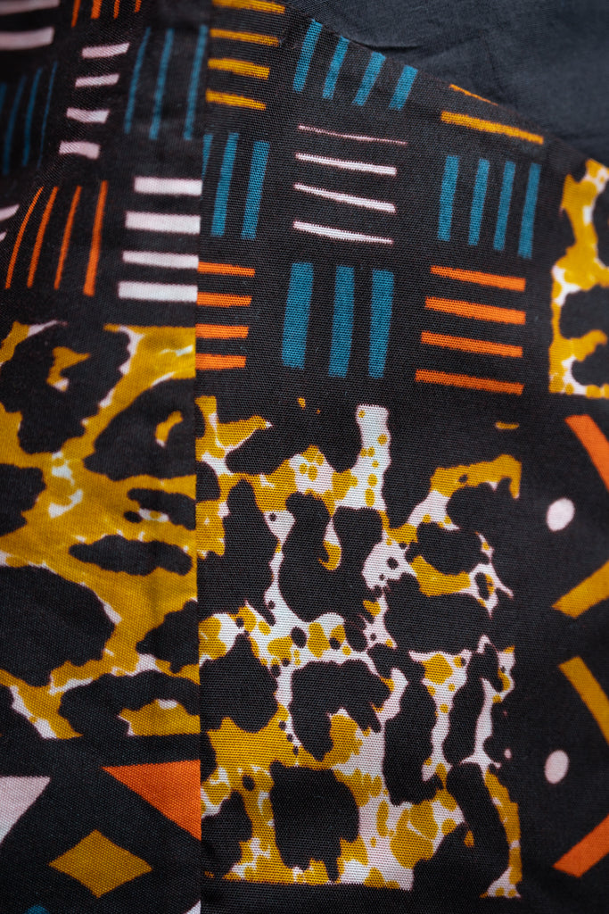 Kofi Men’s African Print Shirt (Earthy Geometric Majesty)