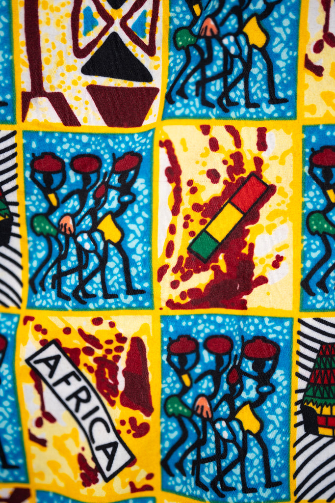 Nnamdi Men's African Print Side Wrap Shirt (Multipattern)