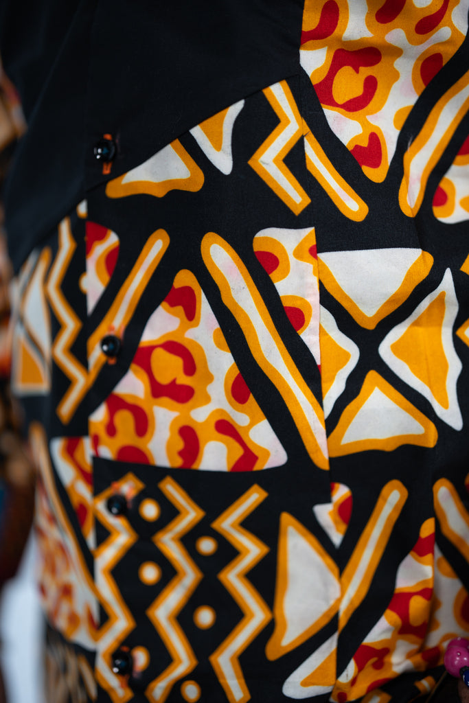 Zikora Men's African Print Shirt (Print on cotton)