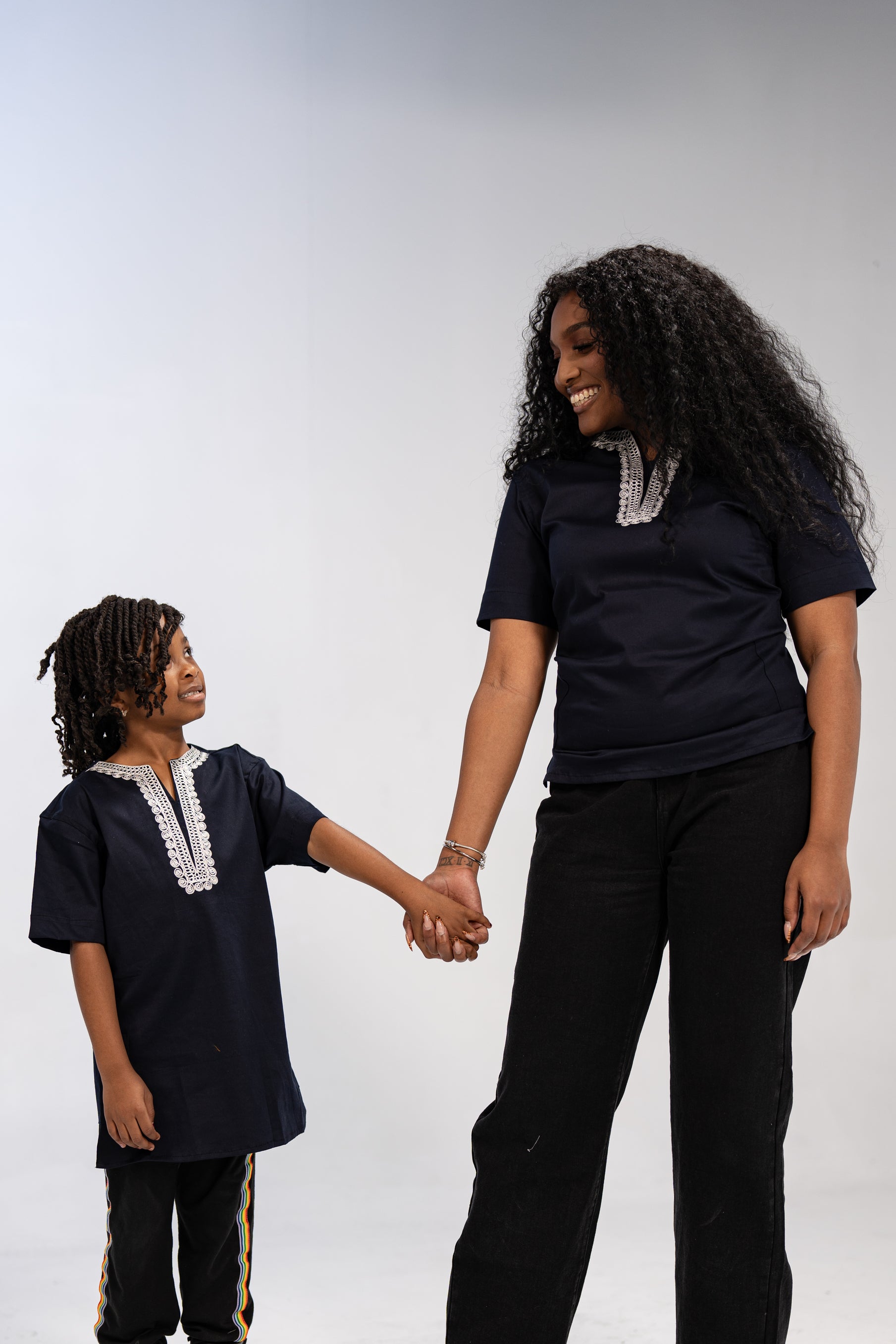 Yejide Women's And Girl's African Print Top (Embroidery on Cotton)-Family Collection