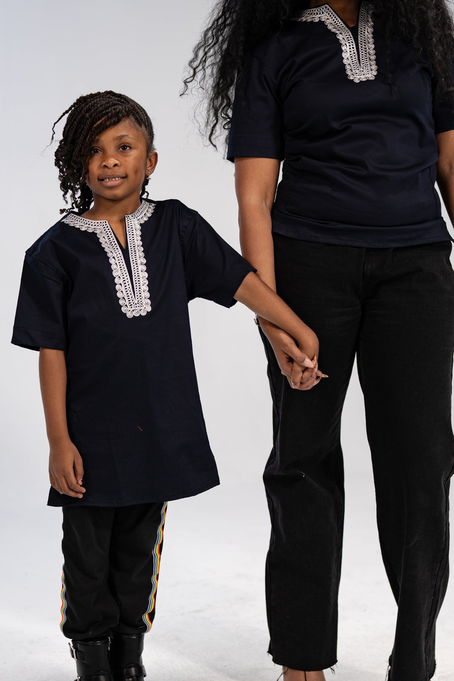 Yejide Women's And Girl's African Print Top (Embroidery on Cotton)-Family Collection