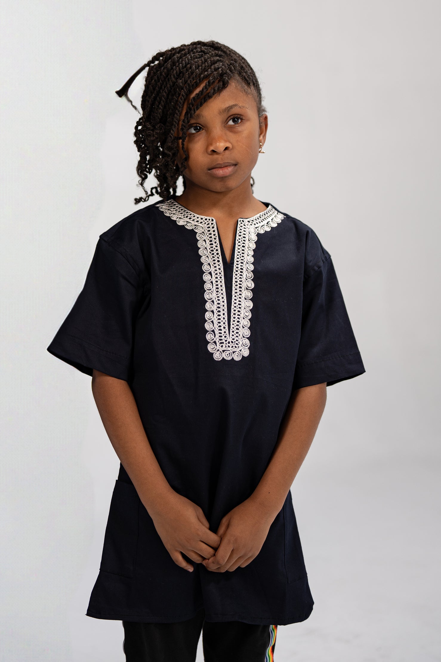 Yejide Women's And Girl's African Print Top (Embroidery on Cotton)-Family Collection