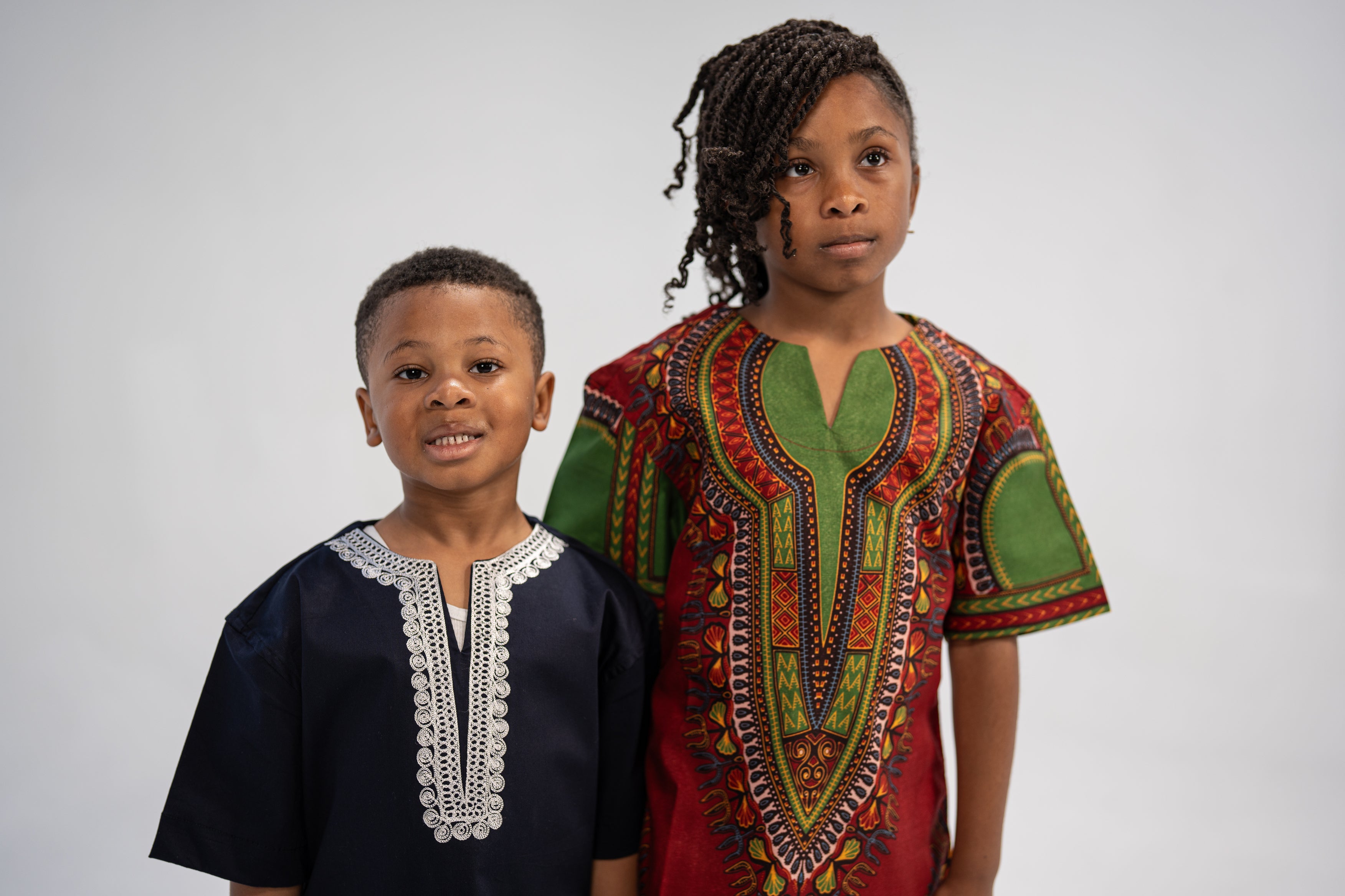 Kid's Majestic Dashiki And Print Elegance Shirt -Family collection