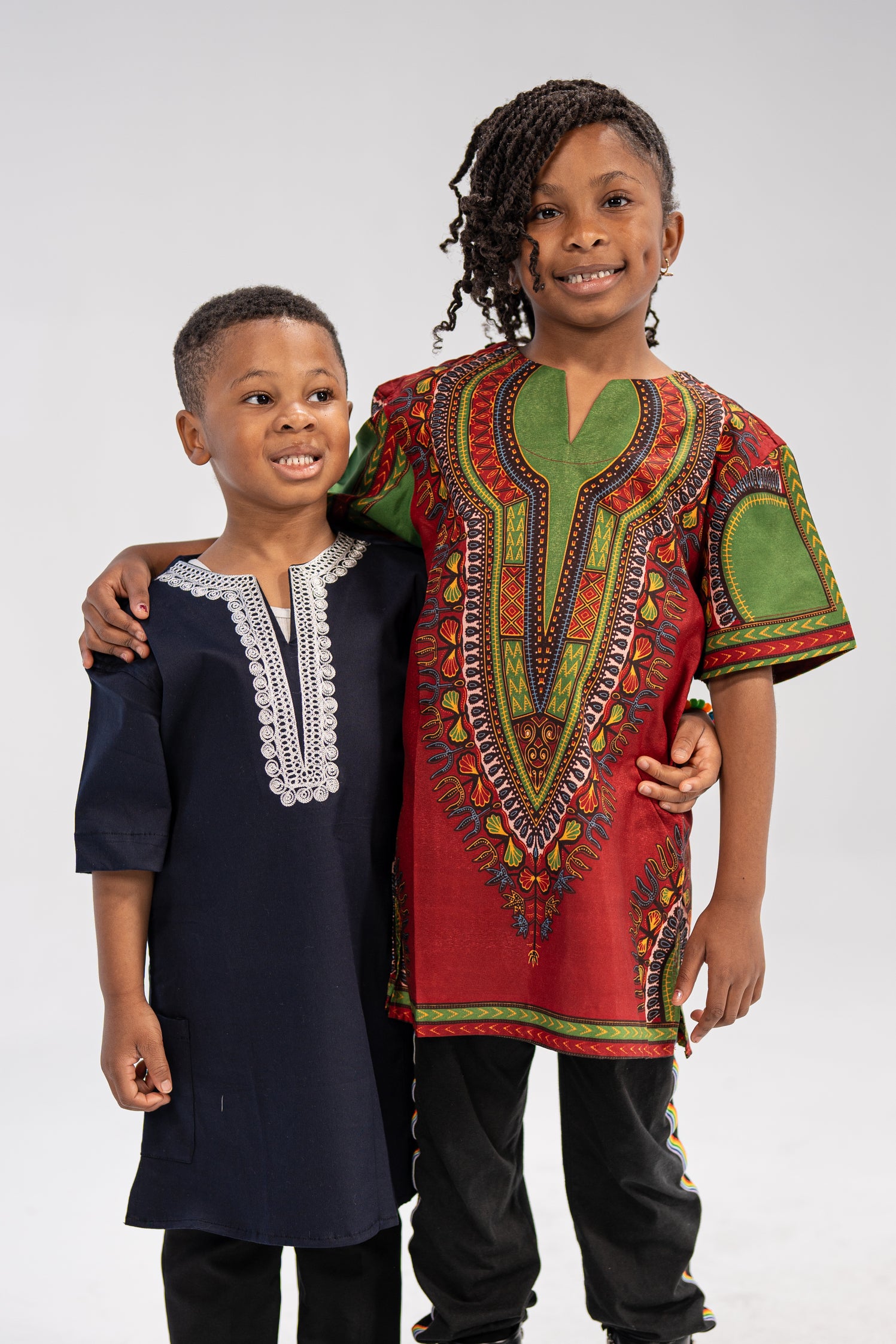 Kid's Majestic Dashiki And Print Elegance Shirt -Family collection